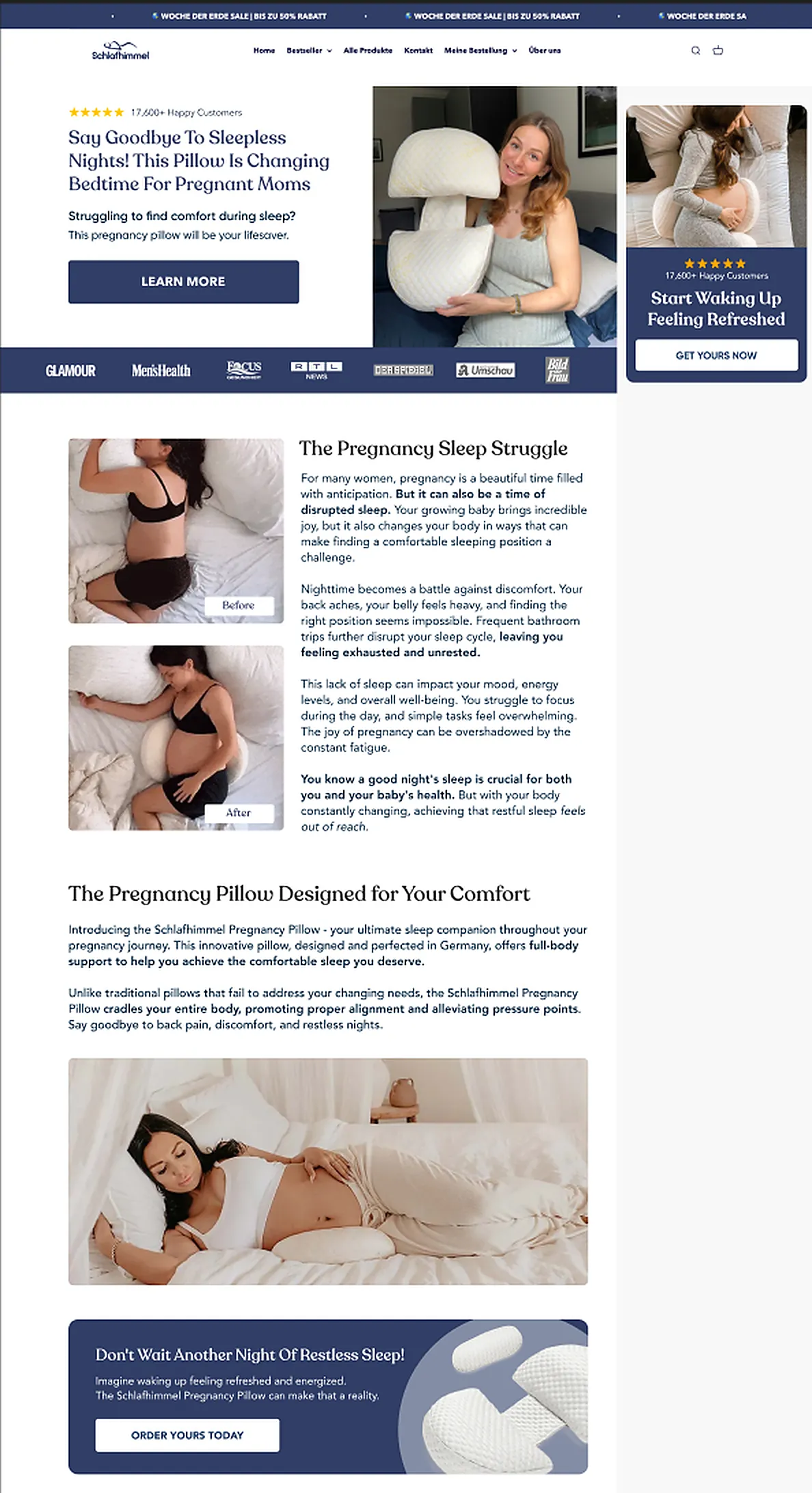 Schlafhimmel pregnancy wellness advertorial